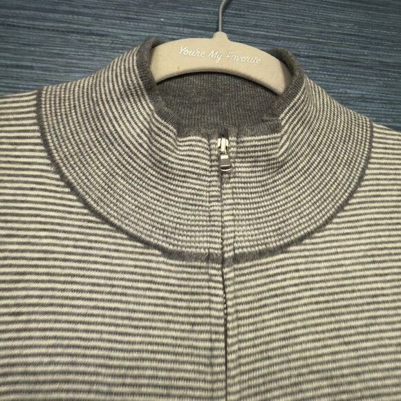 The Men's Store Bloomingdale's Cashmere Sweater Size M Zip Front Cardigan - Picture 2 of 6